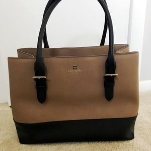 Kate Spade Cove Street Airel Black and Tan Handbag